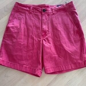 Vineyard Vines Mens Pink Island‎ Shorts Casual Flat Front Cotton Blend